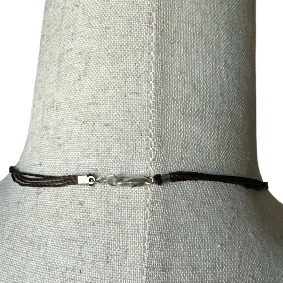 Artisan Handmade Teal Ceramic Statement Necklace Brazilian Jewelry 17" - Picture 4 of 7